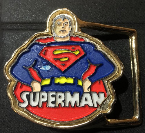 Vintage 1973 Superman Colored Belt Buckle Pyramid Belt Company Comic - Picture 2 of 6