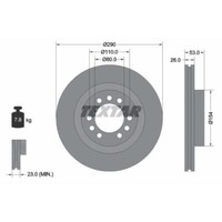 Textar 2X Bremsscheibe Vorne Ø290 Mm InnenbelüFtet FüR Iveco Daily III