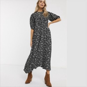 Free People Nwt Jessie Ditsy Midi Floral Print Black Dress Size 2 Ob1023480 193465729156 Ebay