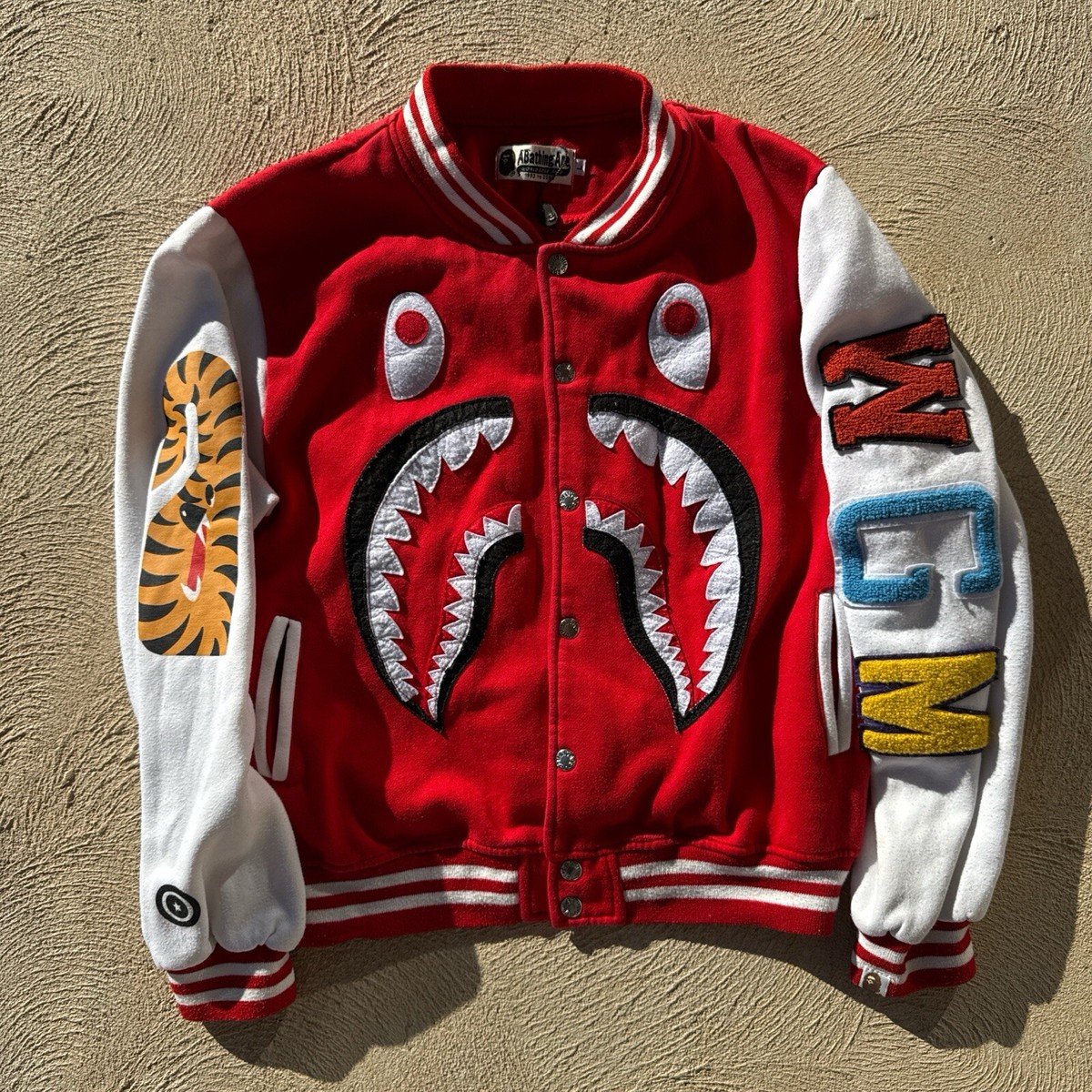 BAPE KIDS ジャケット 120cm レッド A Bathing Ape Shark