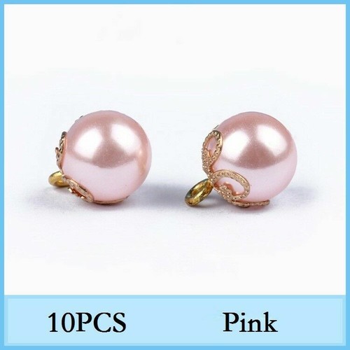 10x Faux Pearl Beads Button For Doll Kids Wedding Dress Costume Sewing DIY Decor - Picture 14 of 21