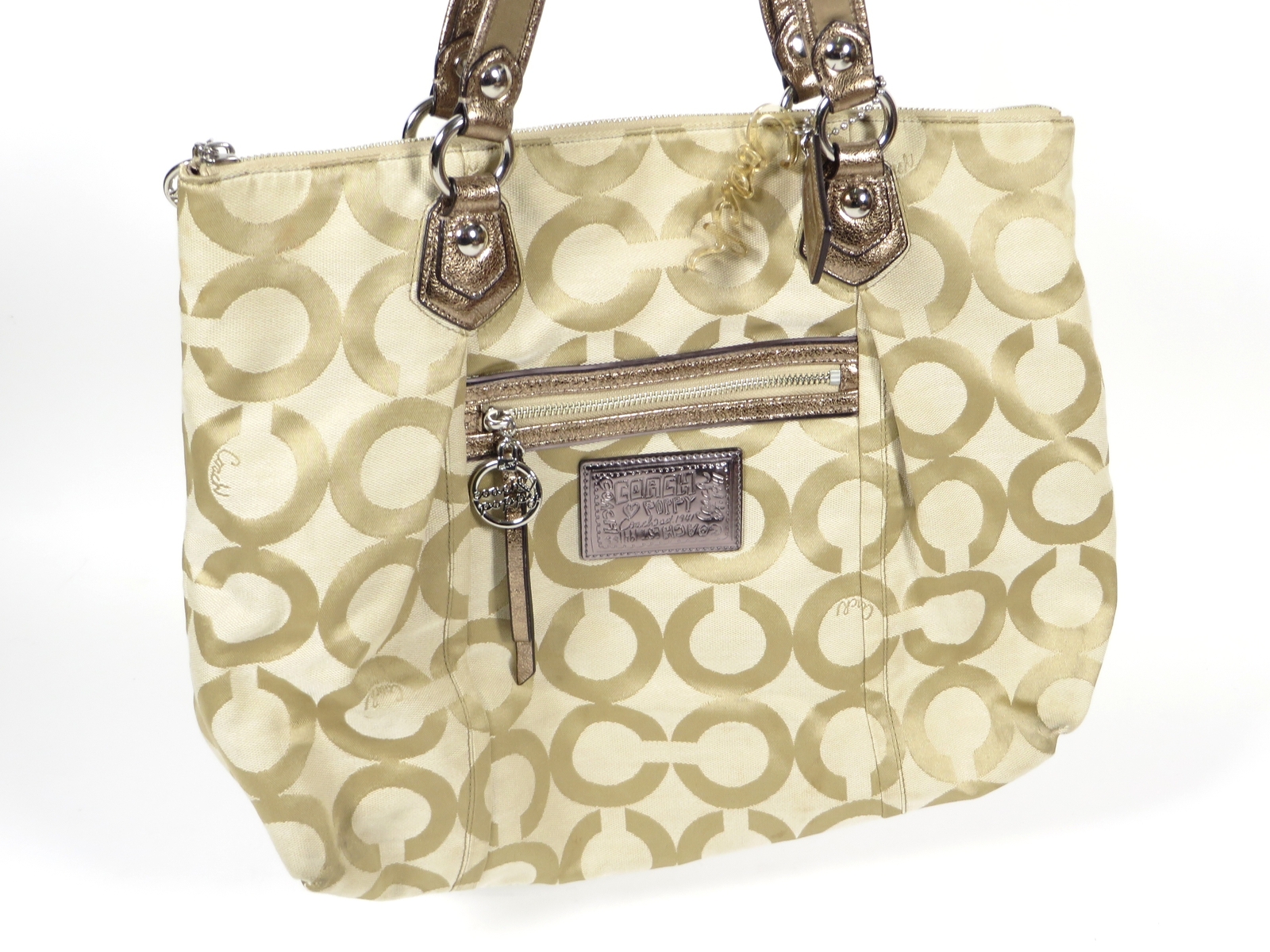 gold coach poppy purse