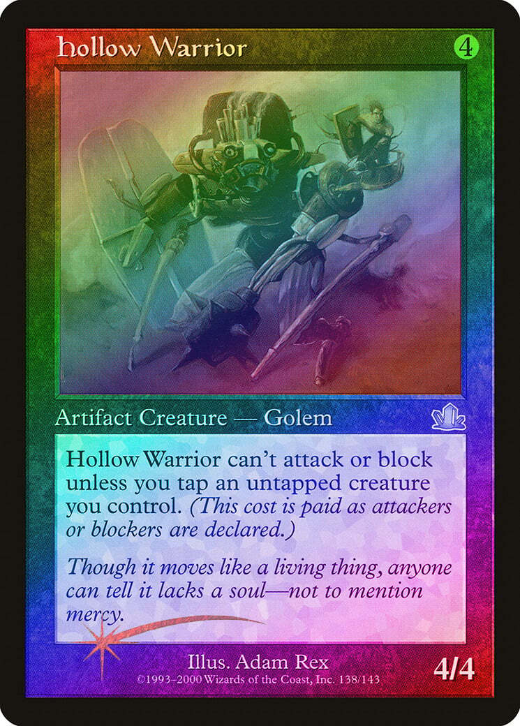 Hollow Warrior FOIL Prophecy NM Artifact Uncommon MAGIC MTG CARD ABUGames