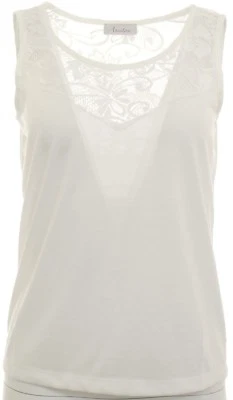 Aniston Damen Top Tank Spitze Tanktop Shirt Tunika Bluse cremeweiß Gr. 34 364632 - Bild 1 von 2
