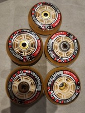 SET OF 5 INLINE SKATE WHEELS 76MM 82A New Without Box