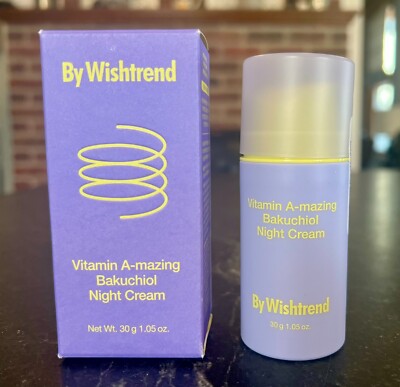 BY WISHTREND Vitamin A-mazing Bakuchiol Night Cream~Full Size 1.05 oz/30 ml NIB