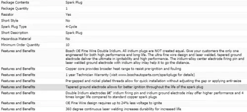 4 bujías Bosch doble iridio para HYUNDAI SANTA FE SPORT L4-2,0 L 2013-2018 Foto 4 de 4