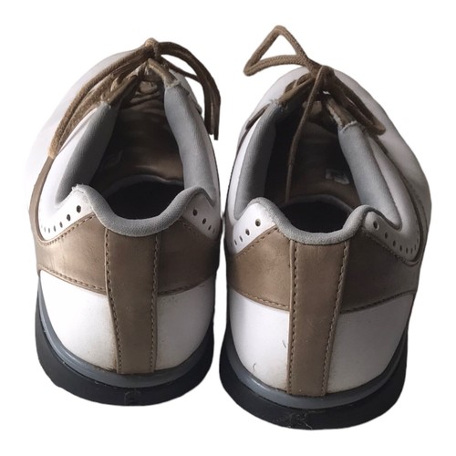 FootJoy Shoes Womens 9.5 M eMerge White Brown Leather Golf Cleats 93914 Read - Picture 6 of 15