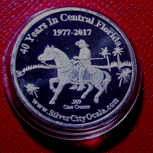 Ronda comercial Silver City Precious Metals 1 Troy oz.999 plata - rara vez vista - Imagen 2 de 4