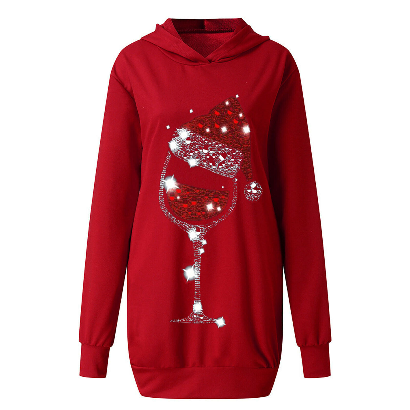 Womens Christmas Jumper Pullover Loose Sweatshirt Ladies Xmas Dress