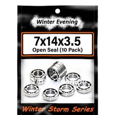 7x14x3.5mm 687 Open 10 Pcs Rubber Sealed Bearings 