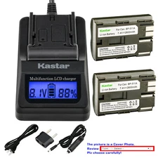 Kastar Battery LCD Fast Charger for Canon BP-511 BP511 & MVX3i MVXli MV30 MV30i