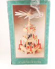 Christmas Nativity Carousel Candle Holder Dayton Hudson Wooden 18 3/4" In Box