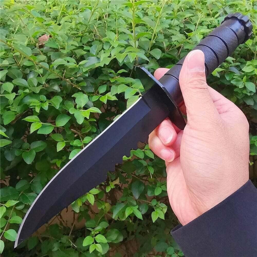11" KBar Style Combat Knife & Sheath Military Army Tactical Hunting