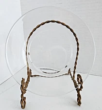 Lot Of 2 Vintage Duralex ? Clear Glass 8" Salad Plate