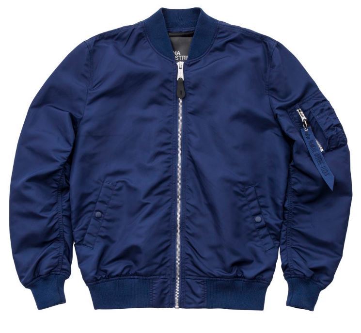 ALPHA” MA-1 L Alpha Industries MA-1 Flyer Zip Up Reversible Orange Bomber