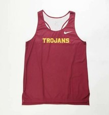 Nike Southern Cal Trojans USC Running Singlet Women's M Maroon Sleeveless Shirt