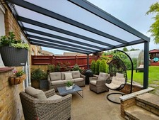 Aluminium Canopy / Veranda / Carport 4x3m Fully Fitted - Other sizes available