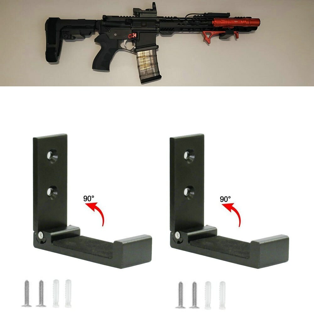 Gun Hooks Folding Indoor Gun Racks with Padding for Storing Gun