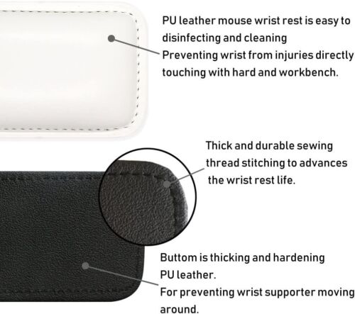 Keyboard Wrist Rest Ergonomic Soft PU Leather Wrist Support, Memory Foam, Black - Picture 2 of 6