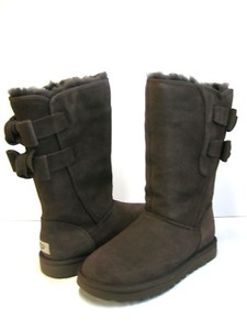 UGG Mujeres Botas Altas Allegra arco II DE ANTE CHOCOLATE US 9/UK 7/EU 40 |  eBay