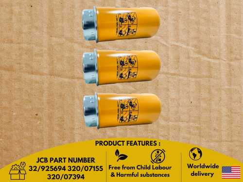 Retroexcavadora JCB - FILTRO SEPARADOR DE AGUA COMBUSTIBLE (Nº DE PIEZA) 32/925994 320/A7120), 3 piezas - Imagen 2 de 9
