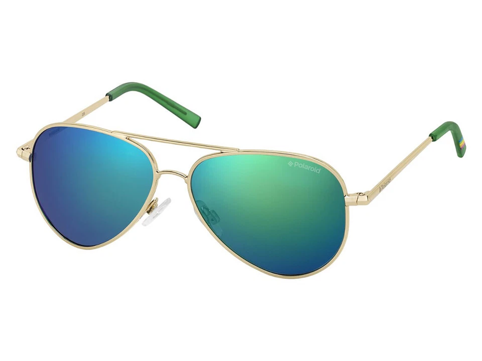 Gafas de sol niño Polaroid auténticas Pld 8015/N doradas polarizadas J5G/K7 - Imagen 1 de 1