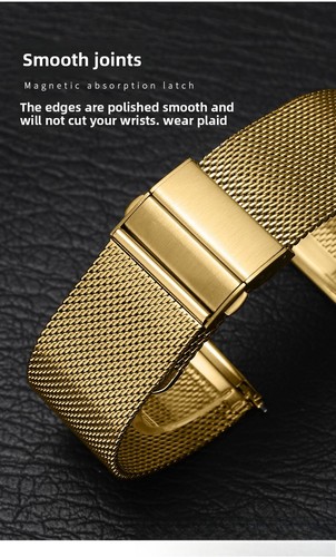 Hochwertiges Milanaise Edelstahl Uhrenarmband 20 22 mm Universal Schnellverschluss - Bild 8 von 18