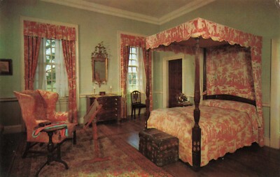 Postcard VA Richard Henry Lee Mother's Room Stratford Hall Westmoreland County