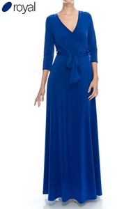 royal blue wrap maxi dress