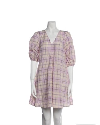 【送料関税込】GANNI Seersucker Check V-Neck Mini Dress s-l400.jpg