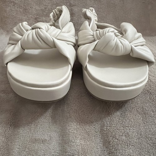 LC Lauren Conrad Sumana Women’s BONE Bow Slide Slingback Sandals Size 8.5 NEW! - Picture 11 of 14