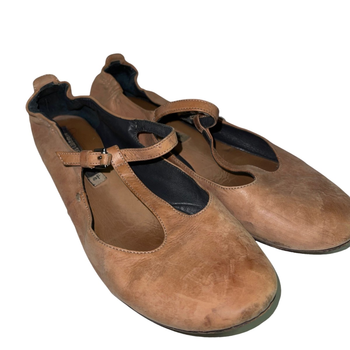 Alberto Fermani Ballet Flat Tan Brown Women's Shoes Size 36