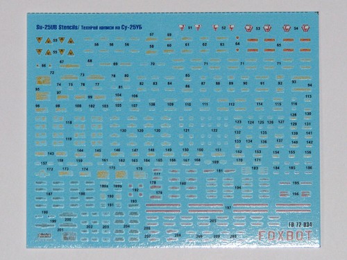 Foxbot Decals 1/72 Stencils for Su-25UB - Imagen 2 de 2