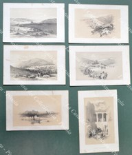 PALESTINA. 6 vedute incise in litografia, seconda metà '800
