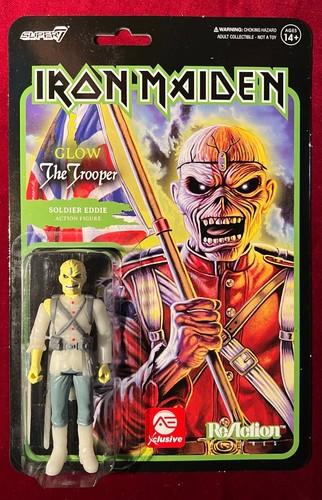 Super7 ReAction Iron Maiden The Trooper GLOW SOLDIER EDDIE 3.75" Action Figure - Picture 5 of 5