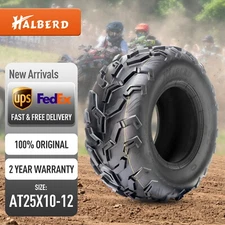 25x10-12 ATV Tires 6Ply 25x10x12 Heavy Duty UTV MUD All Terrain Tyre Tubeless 