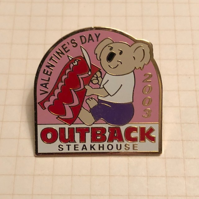 VALENTINES DAY 2003 Koala Bear Outback Steakhouse Pin Pinback Lapel Pin CR10658 VALENTINES DAY 2003 Koala Bear Outback Steakhouse Pin Pinback Lapel Pin CR10658