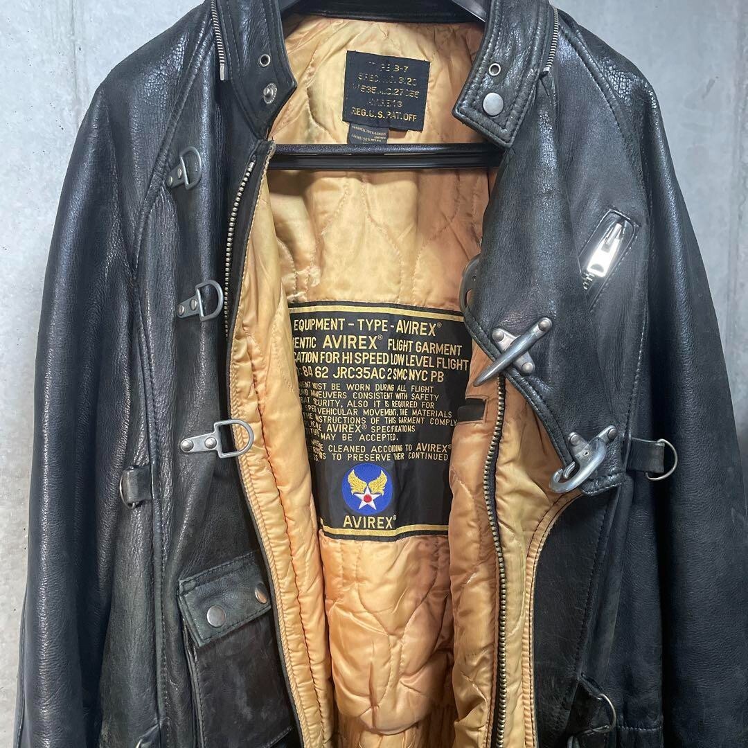 VINTAGE AVIREX LEATHER TYPE B 7 TANKER JACKET Size M | eBay