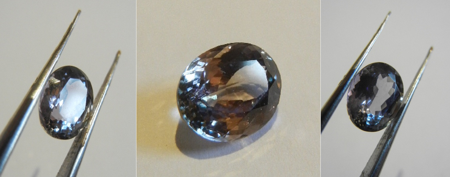 Tanzanite ovale de 2,18 carats d'une pureté exceptionnelle pour haute joaillerie