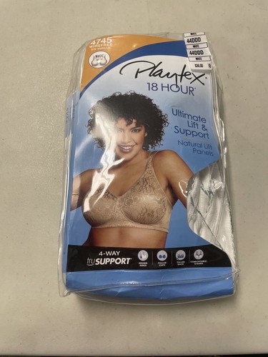 Playtex 18 Hour Bra Wirefree Ultimate Lift True Support Womens 4745 White 44 DDD - Picture 2 of 2