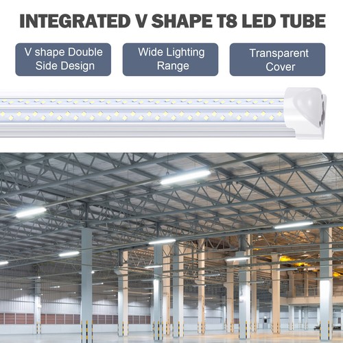6 Pack 120W T8 8FT Led Tube Light Bulbs 8 Foot Led Shop Light Fixtures 6000K - Picture 7 of 12