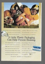 American Plastics Council "A Little Plastic Packaging Can Help" 1994 Vintage Ad