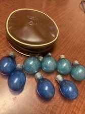 8 VINTAGE GE  USA CAMERA FLASH BULBS BLUE In Zeiss Icon Case Germany