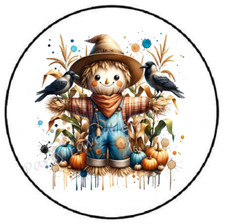 WATERCOLOR SCARECROW HALLOWEEN ENVELOPE SEALS LABELS STICKERS PARTY FAVORS