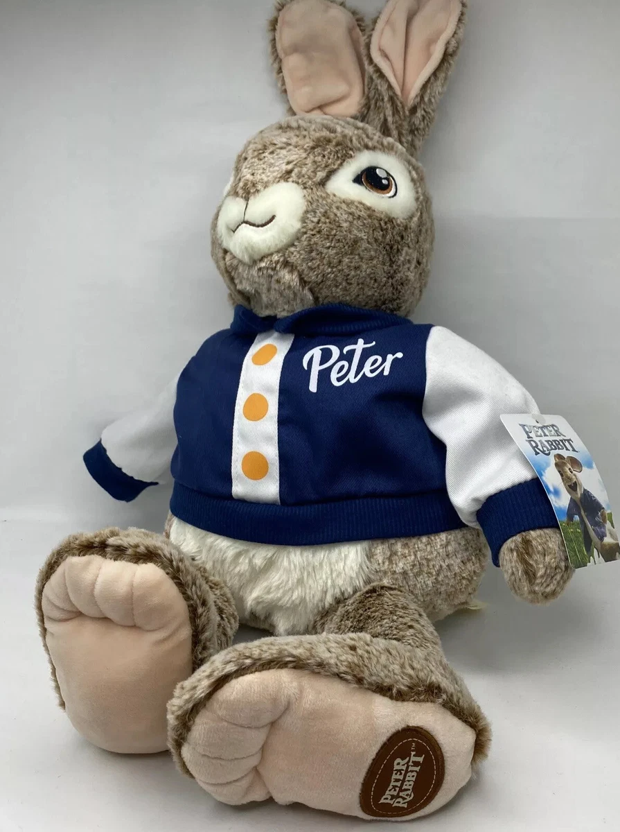 Blue Jacket Bunny Stuffed Animal