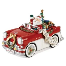 NEW FITZ & FLOYD CHRISTMAS MERRY & BRIGHT SANTA MUSICAL 29-458