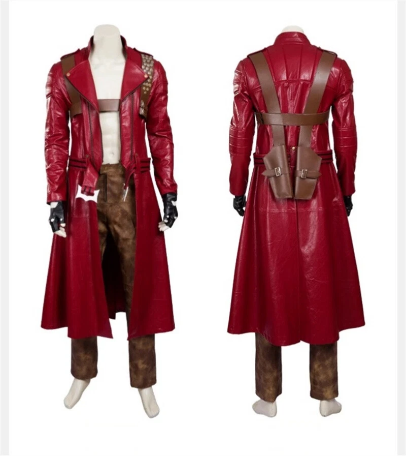 Devil May Cry 3 Dante Nero & Vergil Cosplay Custome Hombres Conjunto de Ropa Halloween Foto 2 de 4