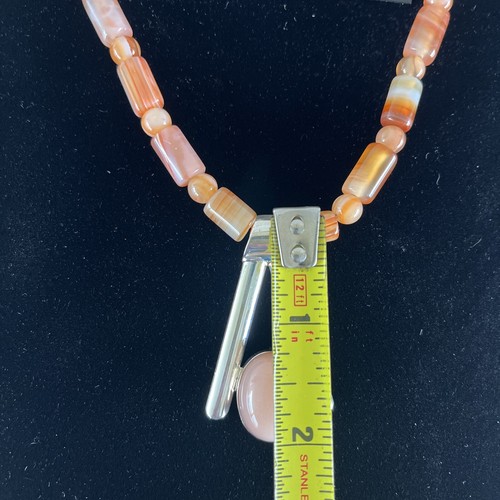 Jay King 925 Mine Finds Natural Rose Quartz Agate Pendant Necklace Earrings Set - Picture 13 of 14