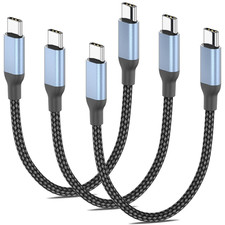 C to C Cable Short 6 Inch, 3 Pack Fast Charging USBC Charger Cord Braided Iphone